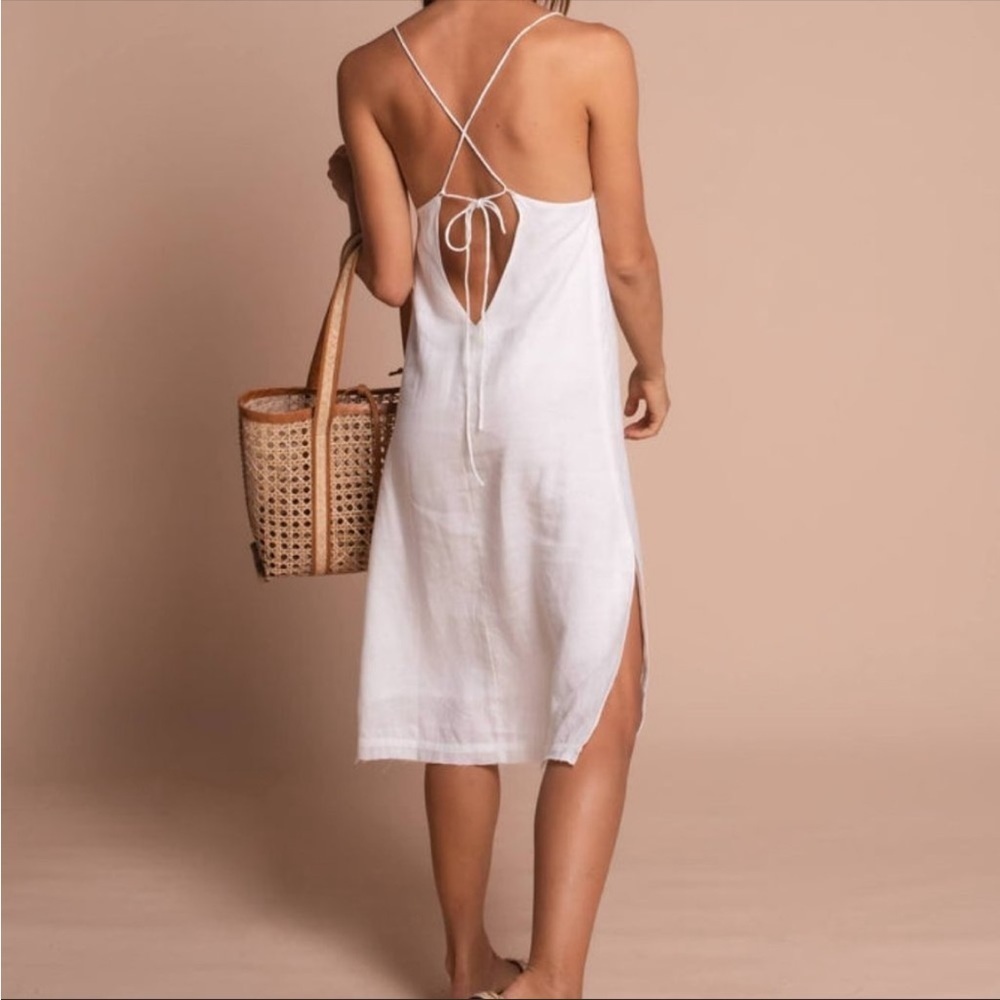 ANTHROPOLOGIE Uma & Leopold Strappy Back Mini Dress NEW - Picture 2 of 7